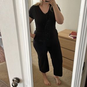 Roolee Black Short Sleeve Jumpsuit